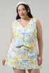 Amalfi Coast Kayri Button Up Cropped Vest Curve