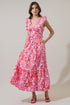 Reidy Floral Mawar Ruffle Maxi Dress