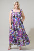 Evren Tropics Tayla Smocked Maxi Dress Curve