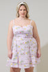 Margote Floral Mel Ruffle Mini Dress Curve