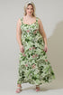 Zane Floral Bary Smocked Maxi Dress Curve