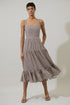 Zaina Dot Zelie Tiered Midi Dress