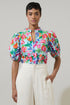 Orlena Floral Daly Split Neck Top