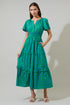 Prism Play Palmer Poplin Tiered Maxi Dress