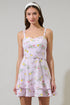 Margote Floral Mel Ruffle Mini Dress