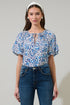 Mize Floral Overseas Balloon Sleeve Top