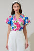 Liran Floral Macy Ruffle Top