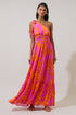 Pacey Floral Bayou One Shoulder Maxi Dress