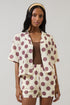 Violda Dot Button Down Top