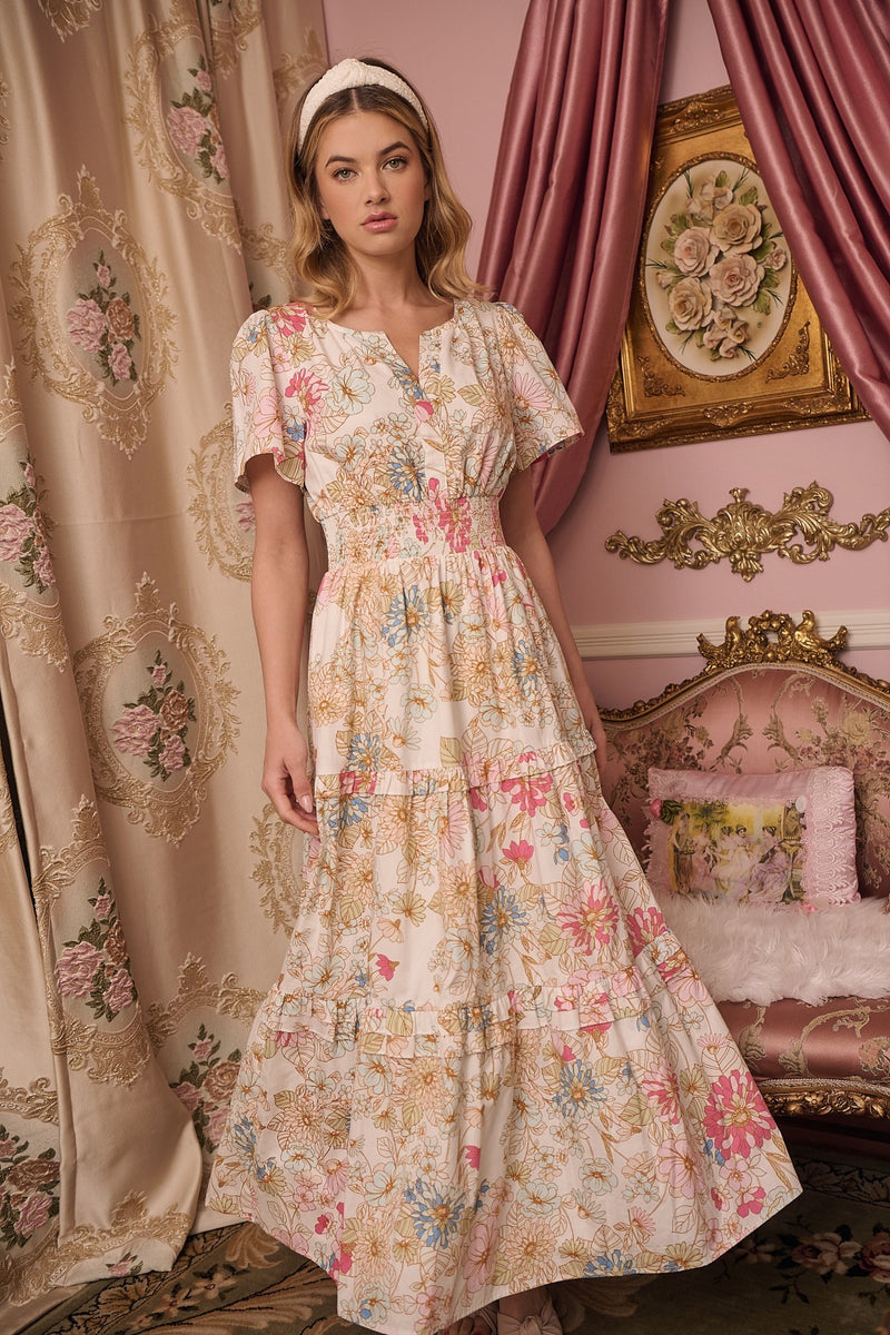 maxi poplin dress Final Sale Plus Size Poplin Smocked Top Spaghetti Strap Maxi Dress In Pink