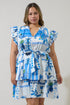 Sosy Postcard Marisol Tiered Mini Dress Curve