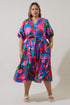Exene Floral Wynette Tiered Midi Dress Curve