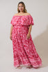 Aiza Floral Otis Off the Shoulder Maxi Dress Curve