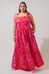 Rency Floral Pime Smocked Maxi Dress Curve