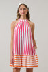 Valera Striped Laly Mini Ruffle Dress