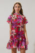 Jonella Floral Berny Organza Mini Dress