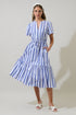 Yinny Stripe Lendra Midi Dress