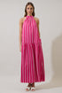 Donia Striped Evonne Maxi Dress
