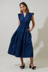 Virna Ruffle Midi Dress