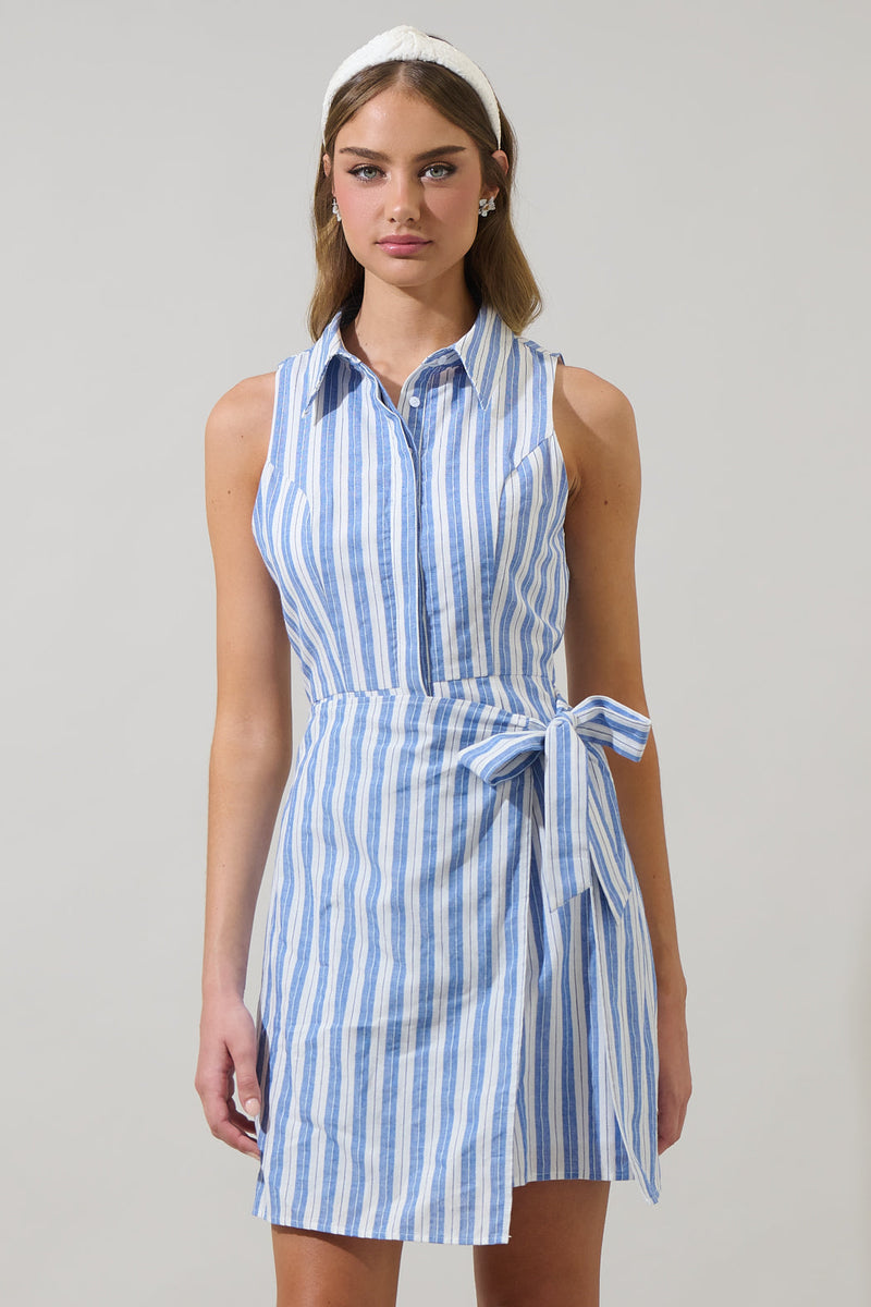 JOIN CLOTHES/ジョインクローズ】LINES STRING DRESS Joncy Striped Dalie Sleeveless Mini Dress – Sugarlips
