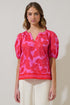 Rency Floral Gily Puff Sleeve Top