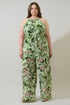 Zane Floral Lighthearted Trapeze Jumpsuit Curve