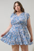 Mize Floral Toledo Tiered Mini Dress Curve