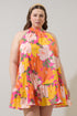 Milley Floral Della Halter Mini Dress Curve