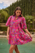 Signy Floral Dixie Split Neck Shift Dress