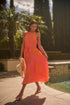 Mexia Floral Maly Pleated Midi Dress