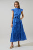 Haline Abstract Riah Button Down Maxi Dress