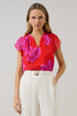 Naiya Floral Souris Pleated Blouse