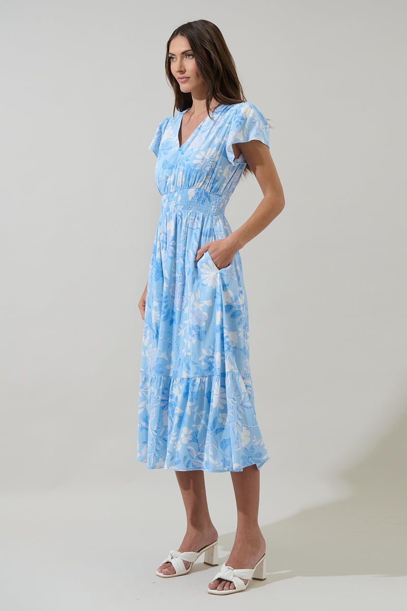 Seraphine  Floral Midi Dress