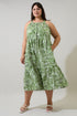 Irenan Leaf Zelie Sleeveless Midi Dress Curve