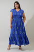 Haline Floral Liora Smocked Midi Dress Curve