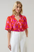 Charly Abstract Keira Ruffle Top