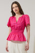 Vaila Floral Sarina Smocked Peplum Top