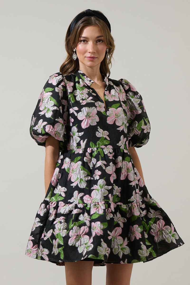 Elsinore Floral Jacey Babydoll Mini Dress – Sugarlips