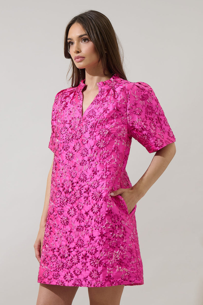 Harrington Jacquard Vicki Shift Mini Dress – Sugarlips