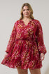 Ginnie Floral Paxton Balloon Sleeve Mini Dress Curve