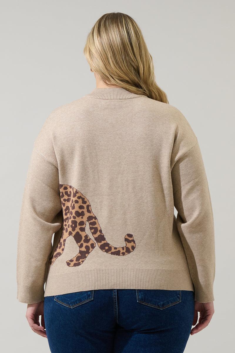 Jazara Leopard Knit Sweater Curve – Sugarlips