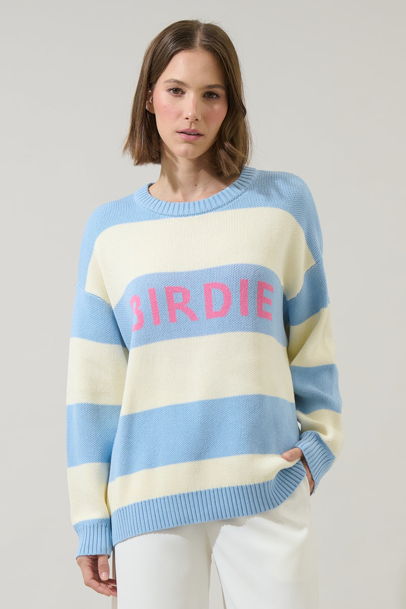 Golf Birdie Stripe Sweater – Sugarlips