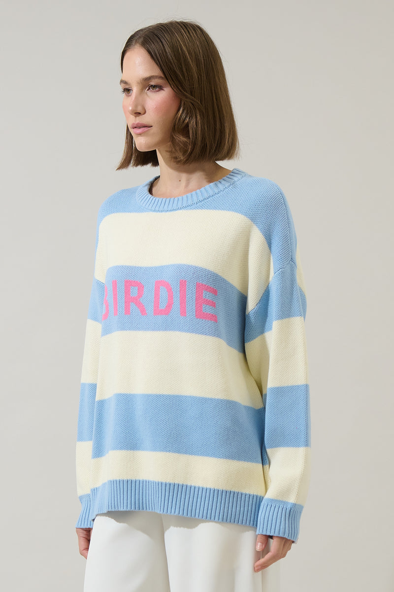 Golf Birdie Stripe Sweater – Sugarlips
