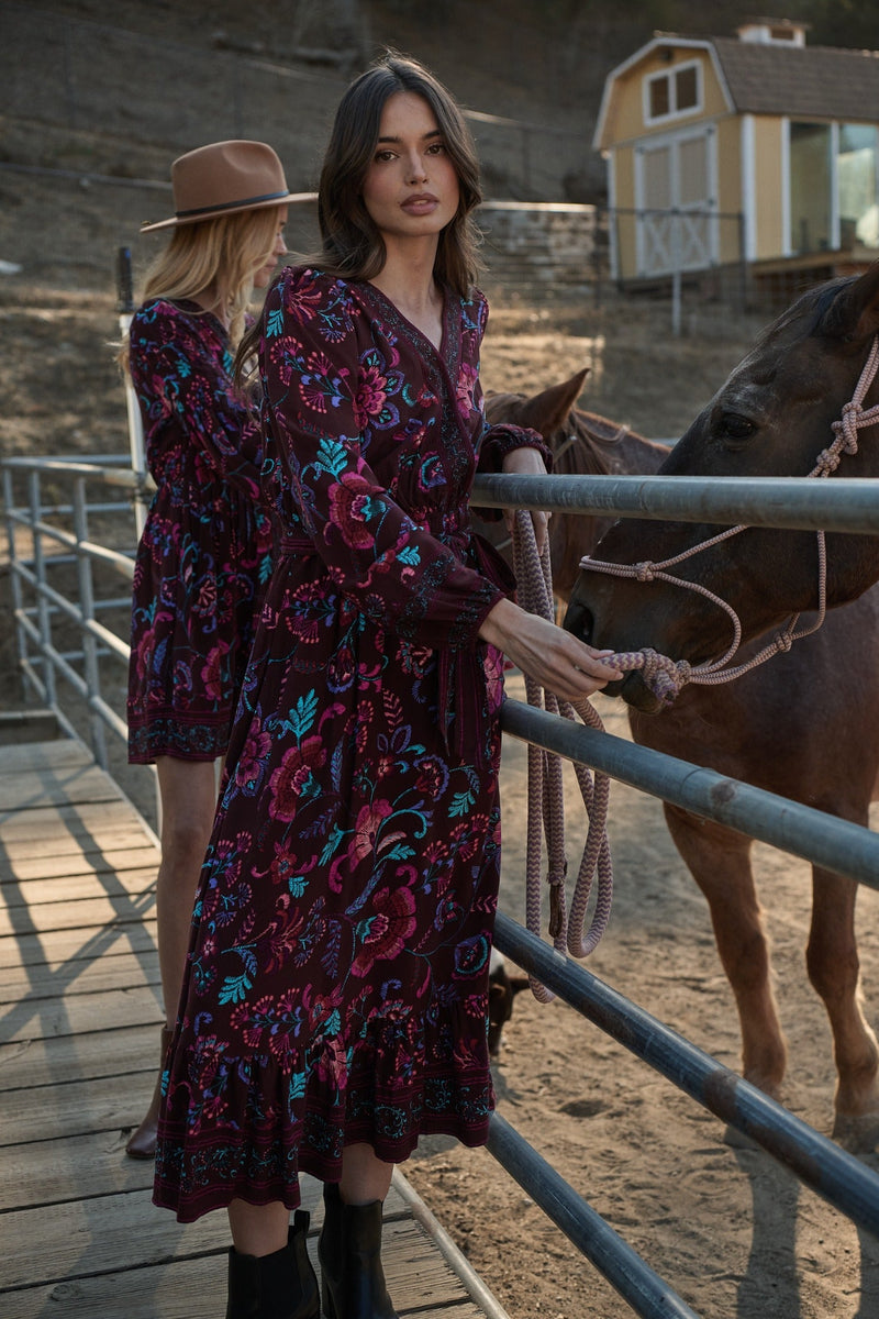 Tory Paisley Mindie Wrap Midi Dress – Sugarlips