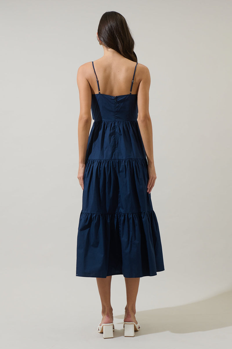 Love Letter Poplin Tie Chest Maxi Dress – Sugarlips