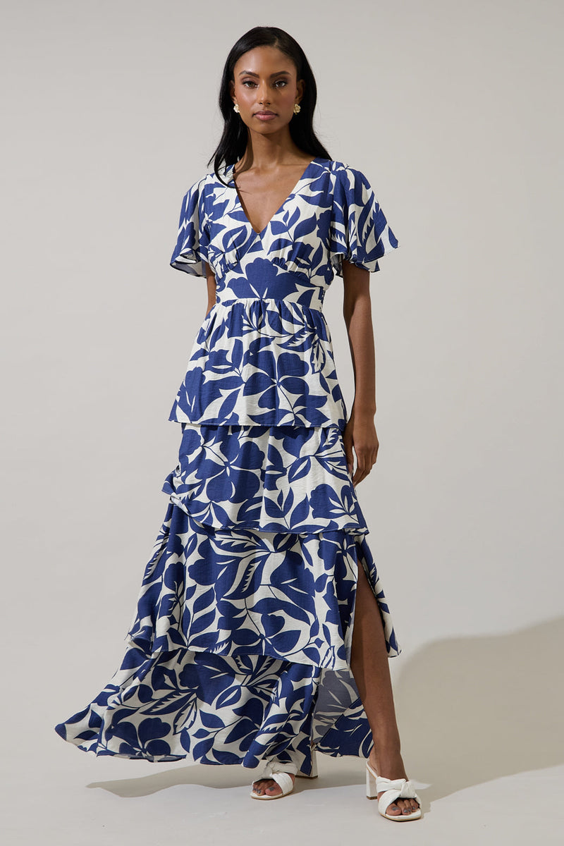 Maurea Floral Amabel Tiered Maxi Dress – Sugarlips