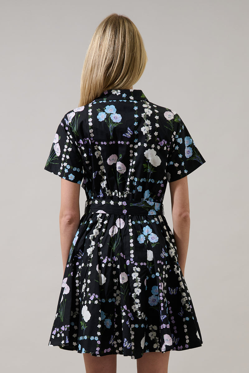 Chellie Shift Mini Dress Trevis Floral – Sugarlips