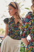Yorbie Floral Bellissima Ruffle Sleeve Top