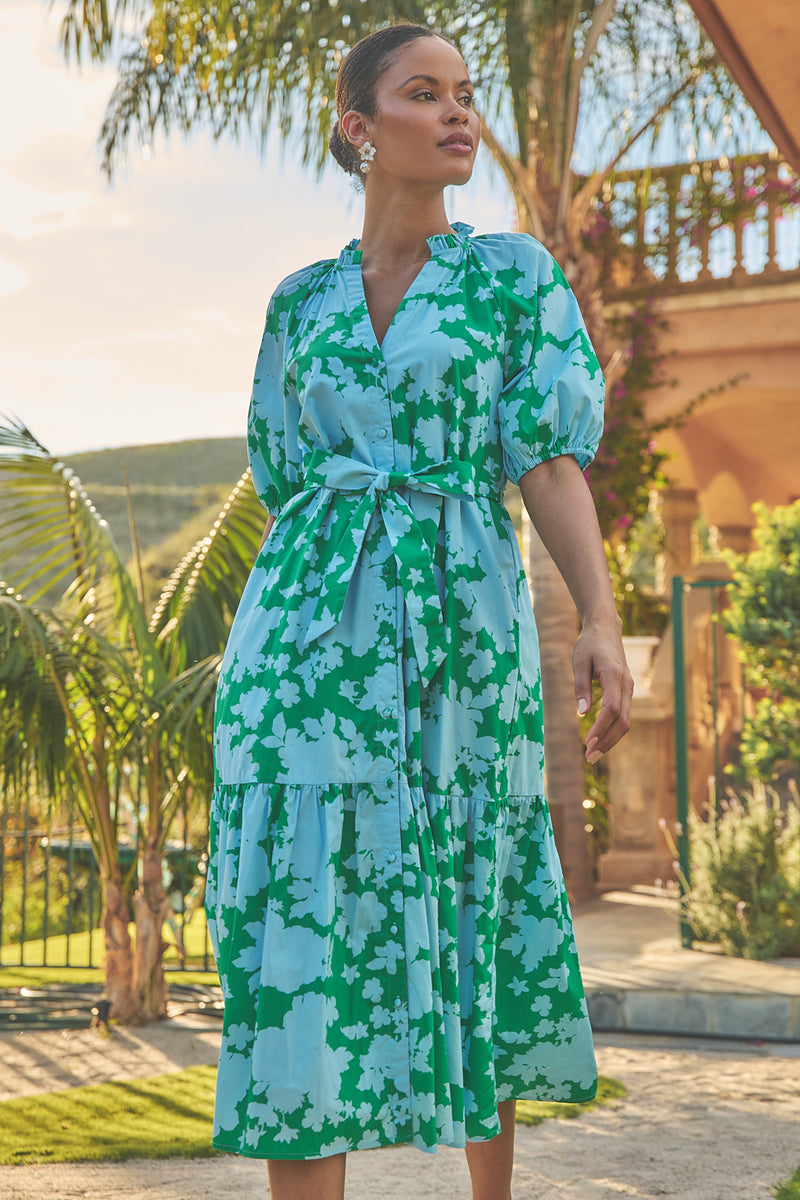 Wynette Tiered Midi Dress Riona Floral – Sugarlips