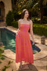 Kaci Floral Vin Smocked Maxi Dress